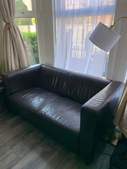 Photo of free 2 seater leather couch (D6W) #2