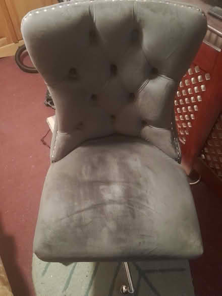 Photo of free Princess Velvet Charcoal Grey Swivel Office Chair (Culgaith CA10) #1