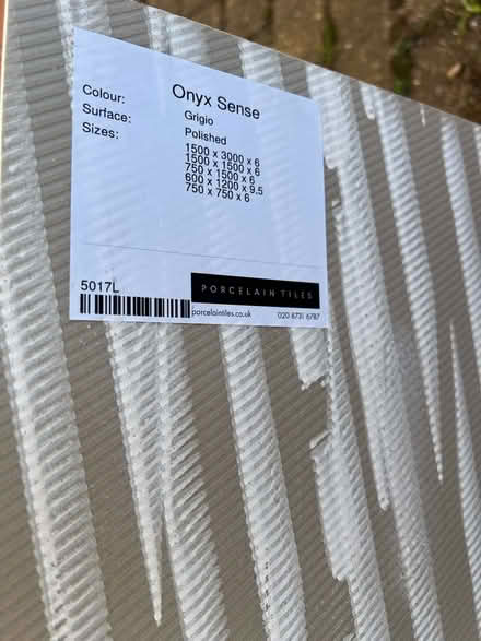 Photo of free 120 x 60cm large porcelain tile (Tooting Broadway) #2