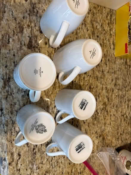 Photo of free 6 white mugs various sizes (S Bellmore) #1