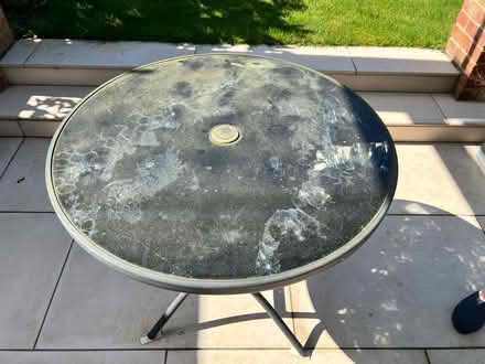 Photo of free Garden table, Glass (CM8 Witham) #1
