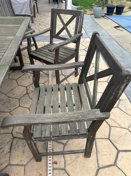 Photo of free Teak table with 4 chairs (dam neck rd) #3