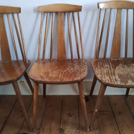 Photo of free 3 wooden chairs (Ruskin Park SE5) #4