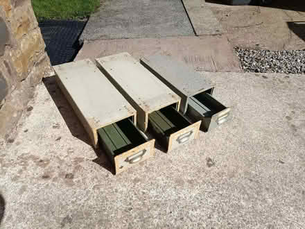 Photo of free 3 old metal filing drawers (Brookhouse LA2) #1