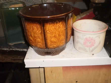 Photo of free Ceramic Plant Pots x 2 (Oxton CH43) #1
