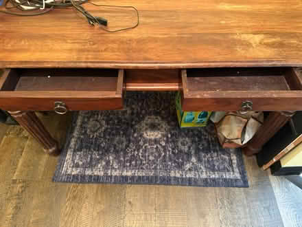 Photo of free Desk with drawers and keyboard tray (Clayton) #2