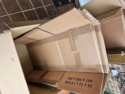 Photo of free 21 x Boxes 18 x 12 x 12 inches - used and flat packed (Dedworth SL4) #1