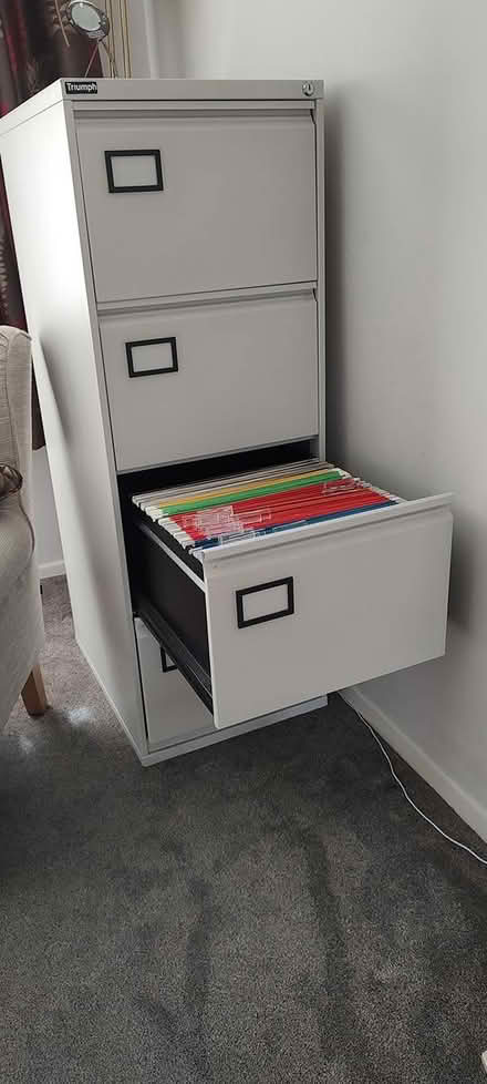 Photo of free 4 drawer metal filing cabinet (Wistaston, Crewe CW2) #1