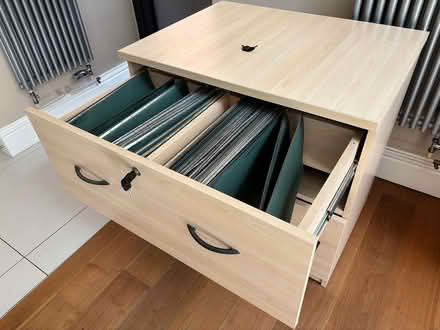 Photo of free 2 drawer wooden Filing Cabinet (Epsom) #3