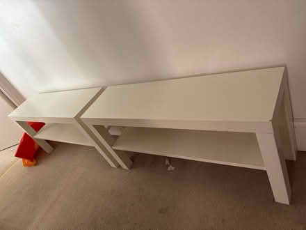 Photo of free 2 white benches (NW11 Golders Green) #1