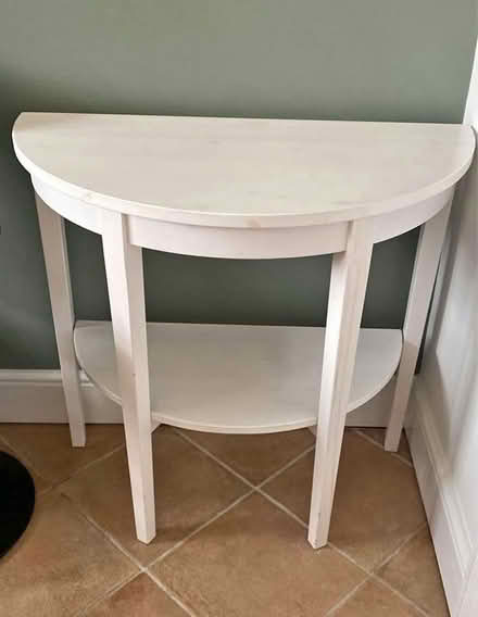 Photo of free Half moon table (Al1 3pr) #1