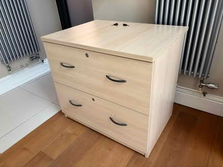 Photo of free 2 drawer wooden Filing Cabinet (Epsom) #1