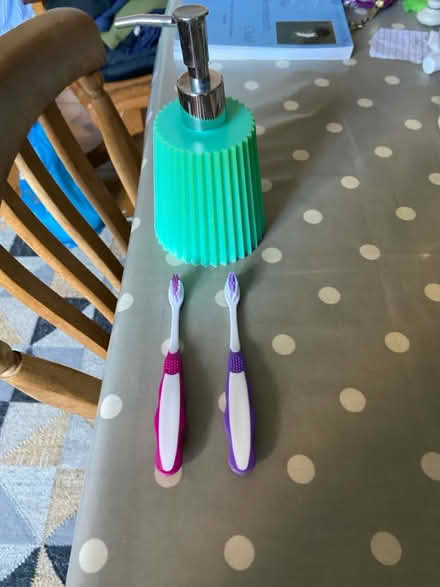 Photo of free toothbrushes, soap dispenser (Norwich) #1
