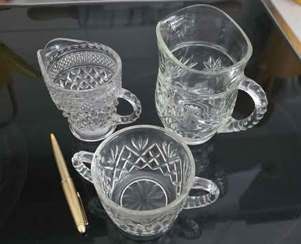 Photo of free Vintage Glass Creamers and Sugar (Baseline & Greenbank) #1