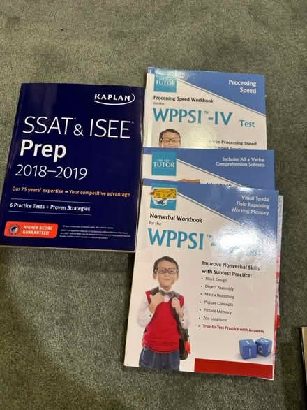 Photo of free WPPSI and SSAT books (belmont/watertown line) #1