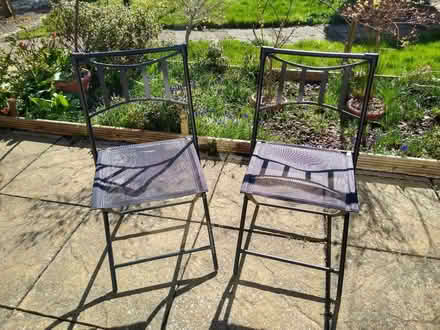 Photo of free Pair of folding garden / patio chairs (Leslie KY6) #1