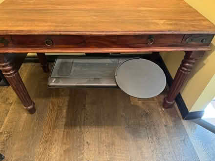 Photo of free Desk with drawers and keyboard tray (Clayton) #1