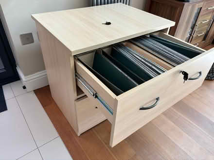 Photo of free 2 drawer wooden Filing Cabinet (Epsom) #2