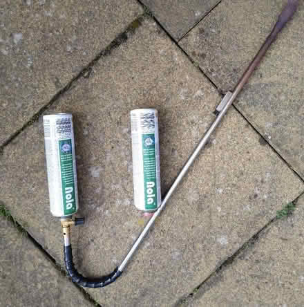 Photo of free Garden weed burner plus gas cannisters (Leslie KY6) #1