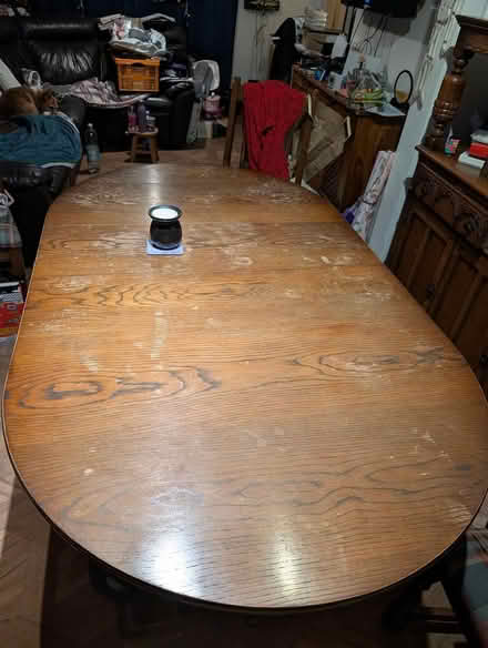 Photo of free Extendable solid oak dining table (LS13 Bramley leeds) #1
