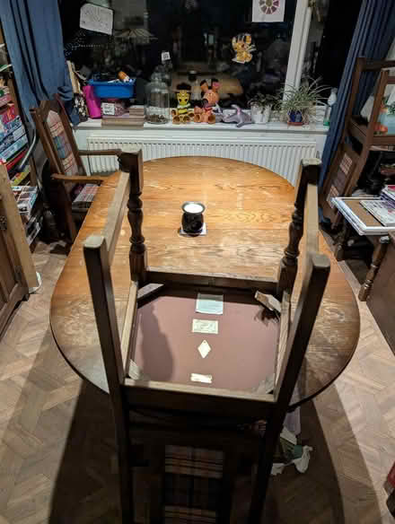 Photo of free Extendable solid oak dining table (LS13 Bramley leeds) #4