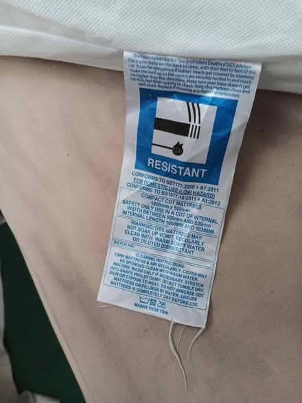 Photo of free Baby mattress (Woodside TF7) #2