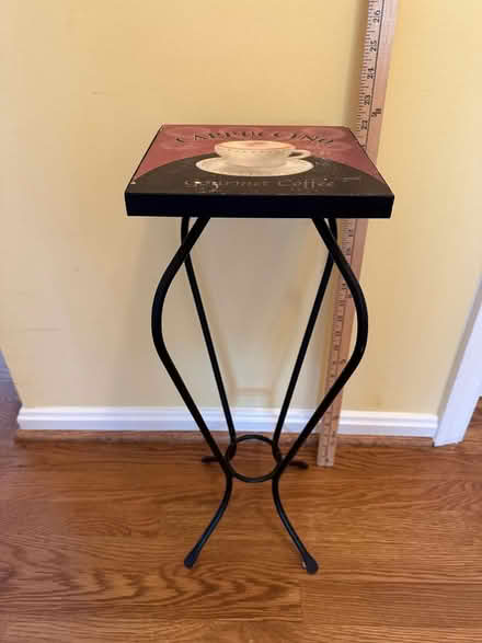 Photo of free Small table w/worn "Cappuccino" (Potomac, MD) #1