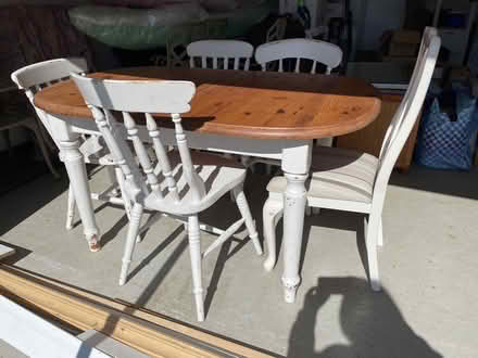 Photo of free Pine dining table and five chairs (Earnley PO20) #2
