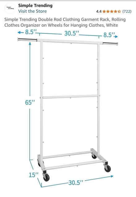 Photo of free Double Rod Clothing Rack (Magnolia Seattle 98199) #2
