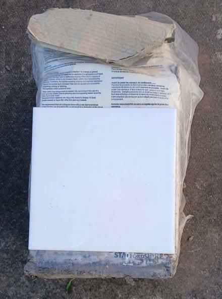 Photo of free 6 inch square white tiles. (West Malvern CP WR14) #1