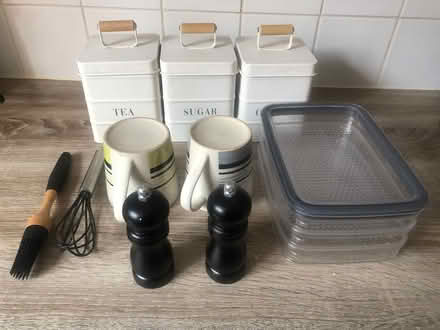 Photo of free Canisters, kitchen utensils, mugs ... (Kitts Green B33) #1