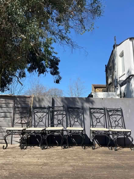Photo of free 6 steel (?) garden chairs (CR7) #1
