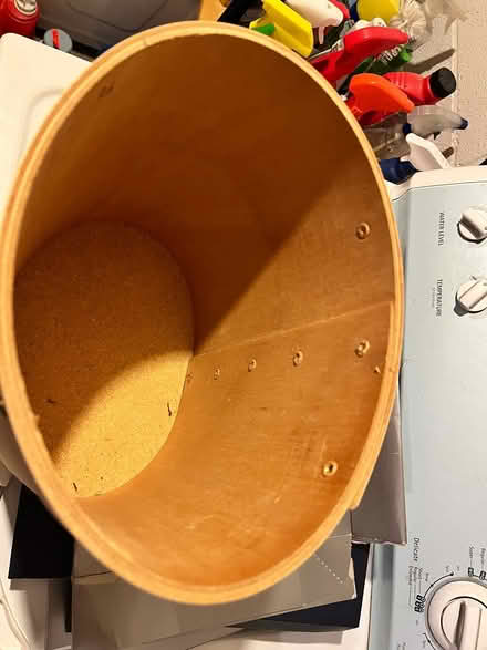 Photo of free Unpainted wooden garbage can (Montgomery Township) #1