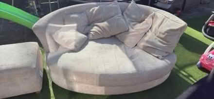 Photo of free Cuddle chair and poufee (Gillingham) #1