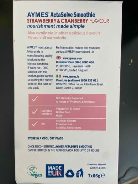 Photo of free Unopened Protein/Carb Smoothie (Turnpike Lane) #4