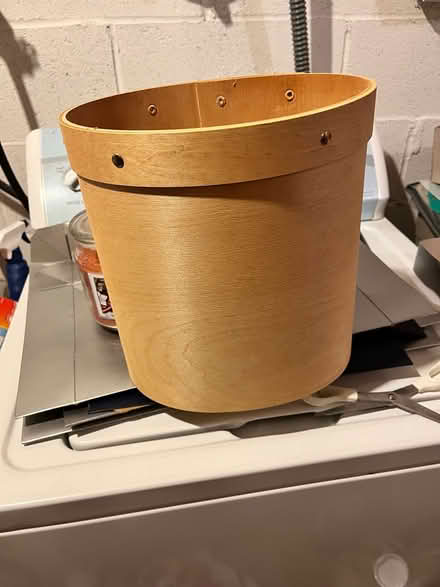 Photo of free Unpainted wooden garbage can (Montgomery Township) #2