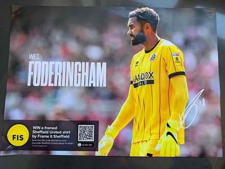 Photo of free Sheffield United Wes Foderingham Poster (Norton Lees S8) #1