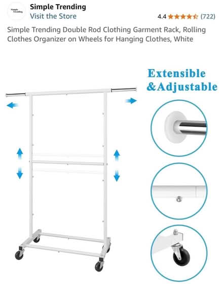 Photo of free Double Rod Clothing Rack (Magnolia Seattle 98199) #3