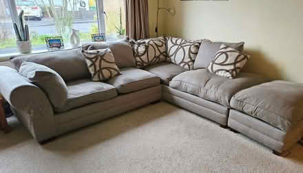 Photo of free Corner Sofa and Pouffe (Trowbridge BA14) #1