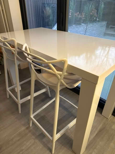 Photo of free High gloss white high table (Horsham) #1