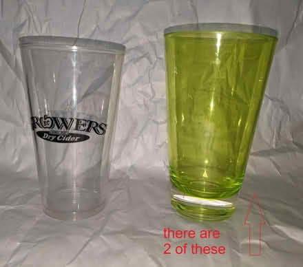 Photo of free 3 Plastic Drinking Glasses (Sandalwood Pkwy/McLaughlin) #1