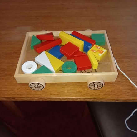 Photo of free Pull along toy with blocks (Denton's Green WA10) #1