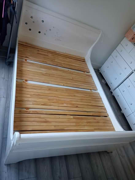Photo of free Kingsize bed frame + support slats (B77 - Tamworth) #1