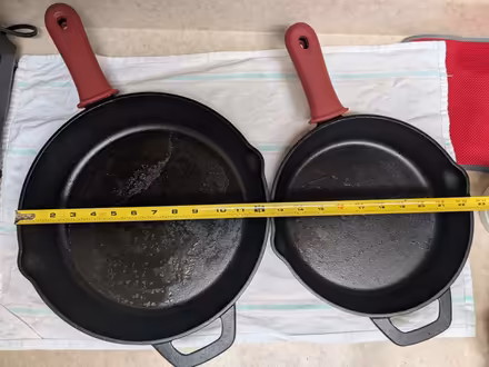 Photo of free 2 Tramontina Cast Iron skillets (Greenwood Village) #1