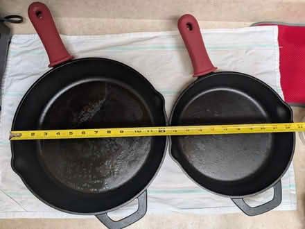 Photo of free 2 Tramontina Cast Iron skillets (Greenwood Village) #1