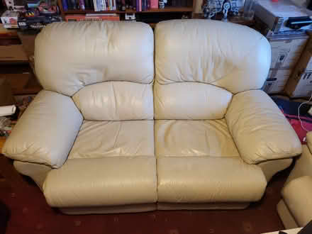 Photo of free Leather reclining two seater sofa (Second Avenue, Atherton) #1