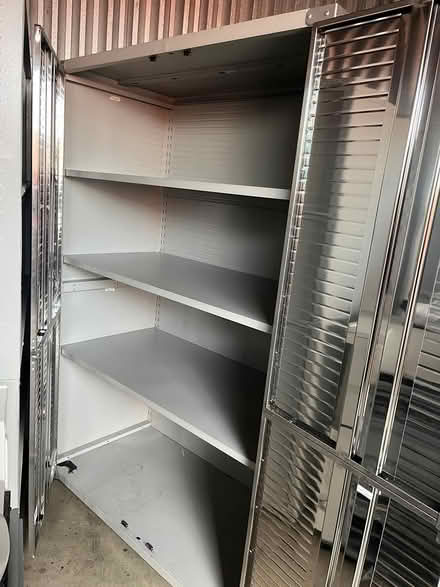 Photo of free 3 locking metal storage cabinets (Renton, WA) #2