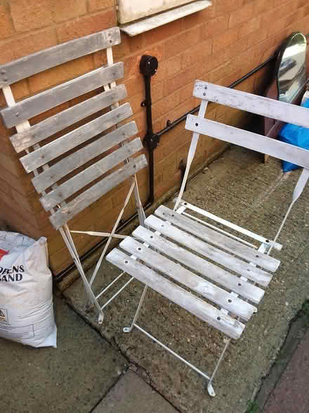 Photo of free 2 folding chairs (Malvern Link WR14) #1