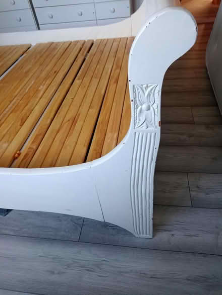 Photo of free Kingsize bed frame + support slats (B77 - Tamworth) #2
