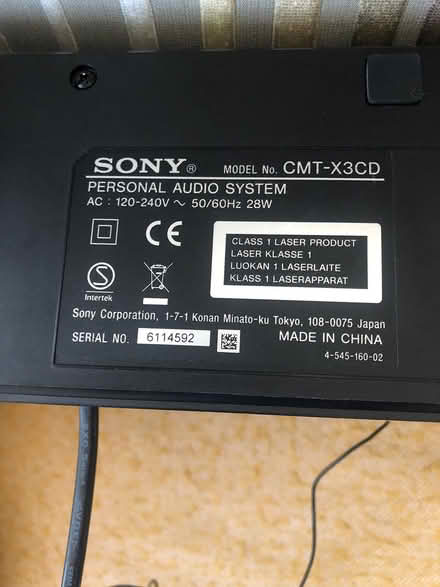 Photo of free Sony Personal Audio System (Chiswick) #2